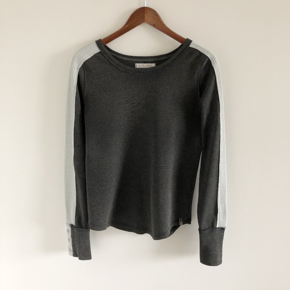 Free People Tasha Colorblock Thermal Top L We The Free